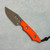 Heretic Knives Kobold Bowie Fixed Blade Orange G10 Handle OD Green Standard Blade H065-18A-OG-G10