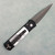 Pro-Tech Godson Black Aluminum Handle w/ Pearl Inlays Damascus Blade Abalone Button (Blem)