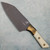 Microtech Santoku 6" Knife Ivory G-10 Handle w/ Bronzed Titanium Bolster DLC Standard Blade 3200B-1DLCIVS