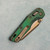 Microtech Marfione Select MSI Mini RAM-LOK Antique Green Fluted Titanium Handle Bronzed Standard Bronze Accent 210M-13FLMS2
