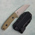 Reiff Knives Circadian Fixed Blade Green Canvas Micarta Handle Stonewash MagnaCut Sheepsfoot Blade