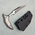 Microtech Marfione Select Bastinelli Bee Fixed Blade Titanium Handle Stonewash Standard Blade Blue Hardware 218-10MS3