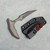 Microtech Marfione Select Bastinelli Bee Fixed Blade Apocalyptic Titanium Handle Apocalyptic Standard Blade Bronze Hardware 218-10APMS1