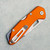 Buck 724 Mustang Back Lock Orange Aluminum Handles 420HC Stonewash Blade 14398