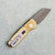 Pro-Tech Runt 5 Reverse Tanto Textured AlBronze Handle Chad Nichols Damascus Blade Pearl Button Blade Show 2024 (Pre-owned)