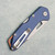 Buck 724 Mustang Back Lock Dark Blue Aluminum Handles 420HC Stonewash Blade 14396