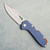 Buck 724 Mustang Back Lock Dark Blue Aluminum Handles 420HC Stonewash Blade 14396