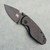 DPx Gear HEAT/F Frame Lock Black Shredded Carbon Fiber/Titanium Handle Blackwash Blade