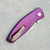 Three Rivers Manufacturing TRM Neutron 2 Liner Lock 3D Contoured Lizard Skin Texture Titanium Galaxy Purple Handles Stonewashed MagnaCut Blade AE CUSTOM SHOP