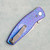 Three Rivers Manufacturing TRM Neutron 2 Liner Lock Titanium Flat Smooth Purple/Sky Blue Hex Handles Stonewashed 20CV Blade AE CUSTOM SHOP