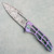 John Gray Custom Slitter V2 Frame Lock Ported Godzilla Hyde Textured Titanium Handle Black Camo MagnaCut Blade