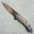 Peter Martin Frame Lock Flipper Heat Anodized Titanium Handles Heat Colored Blade