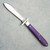Tuna Valley Cutlery Co Mountain Cougar Purple Arctic Curly Birch Satin Spear Point 154CM Blade