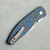 Three Rivers Manufacturing TRM Atom Liner Lock Electric Blue Camo Carbon 3D Contoured Scales Stonewashed MagnaCut Blade