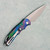 Pro-Tech TR-5 Auto Solid Northern Lights Anodized Handle Stonewash Blade Pearl Button AE Exclusive (Pre-owned)