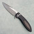Pro-Tech Cambria 2 Flipper Button Lock Black Aluminum Handles w/ TechnoCarbo Copper Inlay 2-Tone Acid Wash MagnaCut Blade (Pre-owned)