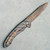 Peter Martin Frame Lock Flipper Blue Heat Anodized Titanium Handles Distressed Heat Colored Blade