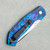 Pro-Tech Whiskers Magic Scale Release Auto Blue Jazz Hand Satin Blade 609 (Pre-owned)