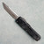 Microtech UTX-85 Gen IV T/E Topographic Black Handle Stonewash Part Serrated Blade 12334-11TP