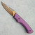 Tuch Knives Klick Dual Action Scale Release Frame Lock Purple/Bronze Hyperstatic Titanium Handle Bronzed MagnaCut Blade AE CUSTOM SHOP