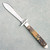 Tuna Valley Cutlery Co Mountain Cougar Cross Cut Mammoth Bark Ivory Satin Spear Point 154CM Blade