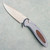Pro-Tech Cambria 2 Flipper Button Lock Grey aluminum Handles w/ Cocobolo Wood Inlay Stonewash MagnaCut Blade Prototype NYCKS.CAMBRIA.2 (Cracks In Wood)
