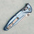 Microtech Marfione Select Socom Delta Ram-Lok Spear Point Ice Blue Titanium Handle Stonewash Blade Blue Accent 159RL-10SMS7