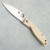 Spyderco Mantra 4 Liner Lock Flipper White G-10 Handles Satin Blade C274GWP