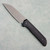 Kershaw Mini Iridium Fixed Blade Black Linen Micarta Handle Working Finish Blade 1051