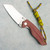 Kizer Towser K Liner Lock Red Richlite Handle Satin Blade (Pre-owned)