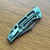 John Gray Custom Slitter V2 Frame Lock Ported Carbon Fiber/Ported Green Titanium Handle Dark Rain MagnaCut Blade