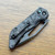 Heretic Knives Koschei Custom Crossbar Lock Marbled Carbon Fiber Handle DLC High Polish M390 Blade Abalone Button Inlay