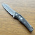 G&G Hawk Talon Auto Titanium Handle w/ Black Ops Marble Carbon Fiber Inlays Stonewash Blade