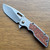 A2D Attn2Detail Mercantile Mark 1 Large Folder Bright Stonewash Titanium Handle w/ Acacia Burl Inlay Stonewash/Satin Rising Grind Drop Point MagnaCut Blade