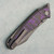 G&G Hawk Talon Hawk Lock w/Toggle Detent Titanium Handle w/ CarboTi Linear Purple Inlays Stonewash Blade