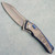 G&G Hawk Talon Hawk Lock w/Toggle Detent Blue Titanium Handle w/ Glass Blasted Titanium Inlays Glass Blasted Blade
