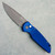 Pro-Tech TR-3 Blue Fish Scale Handle Acidwash Blade BSA26.TR3.1
