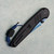 Pro-Tech Avalon Button Lock Solid Black Handle Sapphire Blue PVD Blade BSA26.AVALON.1