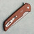 Pro-Tech Mordax Button Lock Flipper Solid Brown Handle Stonewash Magnacut Blade BSA26.MORDAX.1