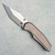 Chaves Knives Jake McCoy Omega Street Integral Stonewash Titanium Handles w/ Stonewash Titanium Inlay Belt Satin Blade
