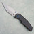 Chaves Knives Jake McCoy Omega Street Blue Label Black Knurled Aluminum Handles Stonewash Blade Blue Hardware