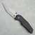 Chaves Knives Jake McCoy Omega Street Blue Label Black Knurled Aluminum Handles Stonewash Blade Purple Hardware