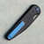 Chaves Knives Brad Blount Phase 229 Blue Label Black Knurled Aluminum Handle Black PVD Blade Blue Hardware
