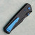 Chaves Knives Sam Tran Arison Street Blue Label Black Knurled Aluminum Handles Black PVD Blade Blue Hardware