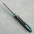 Chaves Knives Brad Blount Arrestor 229 Blue Label Black Knurled Aluminum Handles Stonewash Blade Green Hardware