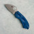 Spyderco Merkat Phantom Lock Cobalt Blue FRN Handles Satin CPM-SPY27 Blade Sprint Run C64PCBL
