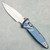 Microtech Marfione Select Socom Ram-Lok Spear Point Ice Blue Frag Titanium Handle Stonewash Standard Blue Accent 160RL-10FRSMS7