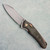 G&G Hawk Talon Hawk Lock w/Toggle Detent Purple/Gold Titanium Handle w/ Forest Eye Fat Carbon Inlays Stonewash Blade AE CUSTOM SHOP