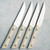 Microtech Steak Knife Set Ivory G-10 Handle Stonewash Full Serrated 3600-12SETIV