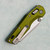 Microtech MSI Mini RAM-LOK Fluted OD Green Aluminum Handle Stonewash Standard 210M-10FLOD